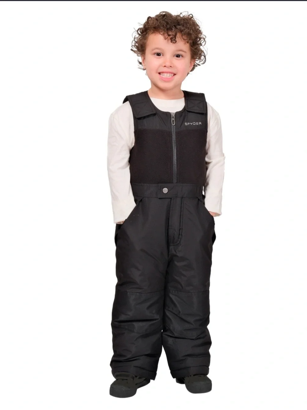 Spyder Snow Bibs Overalls Youth Size 6 Black Insulated Winter Outdoors Play Snow